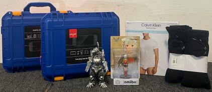 Pair Of Switch2 Carrying Cases, New In Box Crew Neck T-Shirts, Mens Nike Socks, And More
