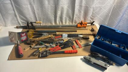 Assortment Of Tools & Clamps