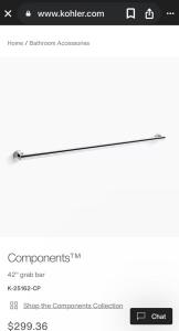 {{NEW IN BOX}} KOHLER 25152-CP 42&rdquo; Grab Bar