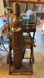 Hobart Handler120 MiG Welder w/full Argon Bottle & Cart