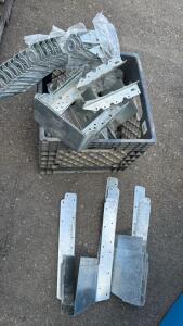 Crate Full Of Over 20 Assorted Framing Straps & Ties