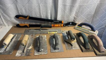 Assortment Of Trowels & Floats , Fiskars Trimmer