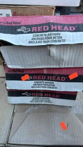 (3) Boxes Of Red Head Anchors 3/4 x 4.5&rdquo;