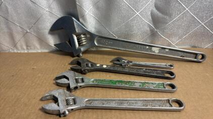 (2)Blue Point 10&rdquo; Adjustable Wrench (1) 400mm Craftsman Adjustable Wrench & more