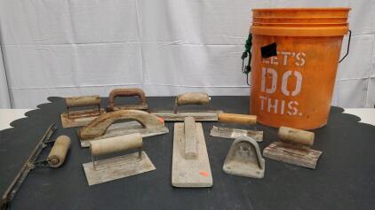 Bucket Of Concrete Tools