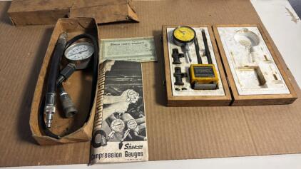 (1) Snap-On Compression Gauge (1) NSK Run Out Micrometer