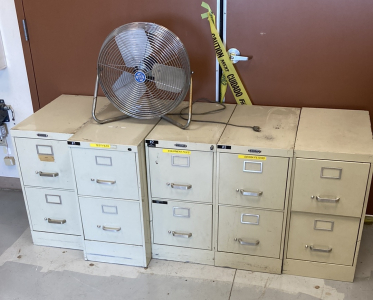 Filing Cabinets and Fan