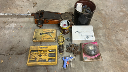 (OFFSITE) (1) Heavy Duty Jack (1) Hot Glue Gun (1) Timing Light & More
