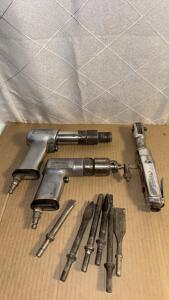 Snap-On Tools - Air Hammer w/ Attachments , 3/8&rsquo;s Drill , lue Point 3/8&rsquo;s Air Ratchet