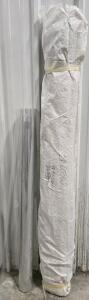 Used Roll of Plastic Adhesive Film - 60" Wide & (2) Long Clear Plastic Tubes - 72⅝"L x 2&frac14;"&oslash;