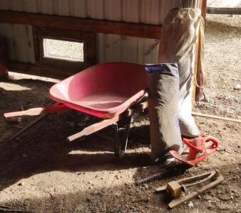 (1) (Red) Wheelbarrow, (1) Camping Tent, (1) 17" Black & Decker Hedge Trimmer & More