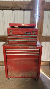 (OFFSITE) (1) 21&rdquo;L x9&rdquo;W x11&rdquo;H Husky Toolbox (1) 27&rdquo;L x 14&rdquo;W x30&rdquo;H Craftsman Toolbox On Wheels & More