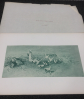 Antique Etching After A Water Color “Hungarian Geese Herd” By Nikola Masic 1882