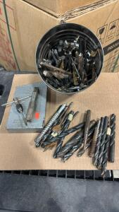 (1) Coffee Can Filled W/ Miscellaneous Drill Bits & Taps