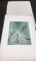 Antique Etching “Preparing For A Performance “ By Ernst Zimmermann