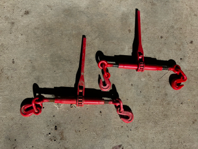 (2) Ratchet Binders (Red)
