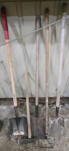 (Offsite) Assorted Shovels, Hand Axe & Yard Tool