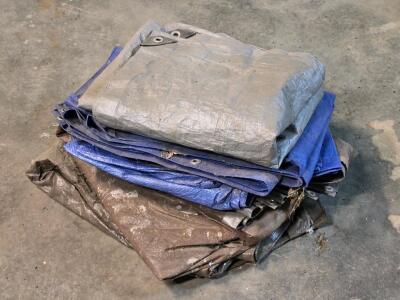 (Offsite) Stack of Assorted Used Tarps