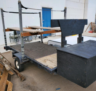 BLACK TRAILER with Tool Box 168"x67.5"