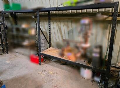(Offsite) Large Heavy Duty 2-Section Shelf Unit w/ Wood Shelves - 72"H x 151"L x 24"D