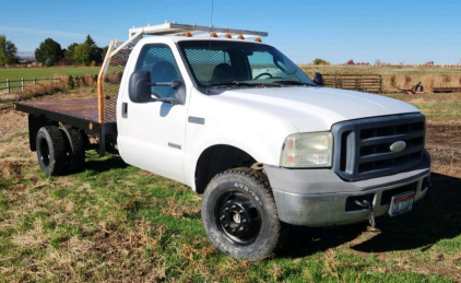 (OffSite) 2006 FORD F-350 XL SUPERDUTY - DIESEL! 4X4! FLAT BED DUALLY!
