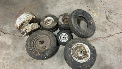 (OFFSITE) (1) SureArc S-6 .045&rdquo; Mig Wire Spool (8) Assorted Tires 8&rdquo;-15&rdquo;