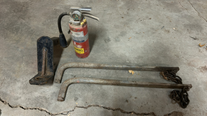 (OFFSITE) (1) Set Of Towing Sway Bars (1) 11&rdquo; Drop Hitch (1) Fire Extinguisher