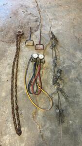 (1) JB Industries Manifold Pressure Gauge And Hoses (2) Hat Hooks (1) 9&rsquo; Chain & Moree