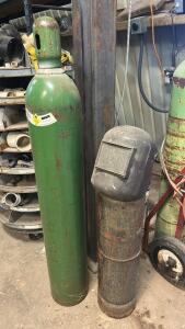 (1) Oxygen Tank (1) Acetylene Tank (1) Welding Helmet