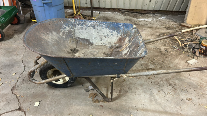 (OFFSITE) (1) 60&rdquo;L x26&rdquo;W x26&rdquo;H Metal Wheel Barrow