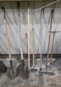 (Offsite) Assorted Shovels & Yard Hand Tools