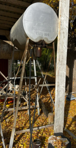 (1) Diesel Fuel Storage Tank On A Metal Stand W/ Fuel Transfer Pump System