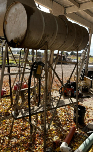 (1) Diesel Fuel Storage Tank On A Metal Stand