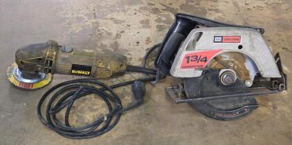 (Offsite) DeWalt DW400 4&frac12;" Angle Grinder & Sears Craftsman Circular Saw