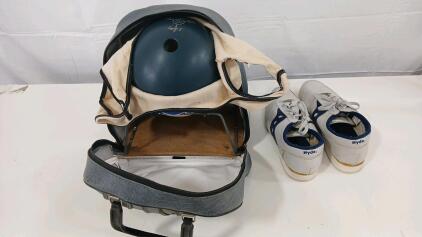 (1) Gyno Balanced Gyno 1 Bowling Ball (1) Hyde Bowling Shoes Size 12 (1) Brunswick Bowling Ball Bag