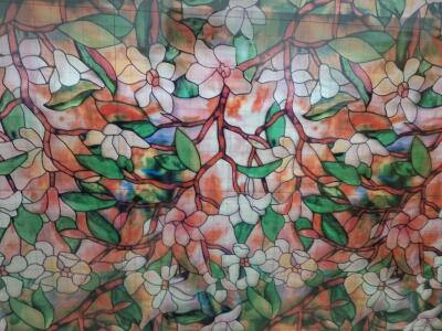 (1) 47"W x 156"L Roll Of Stained Glass Window Film