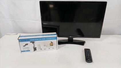 (1) 24" LG TV -has no power cord (1) Tv Ceiling Mount 13"-27" Flat Screen