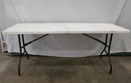 (1) White Folding Table -70"L x30"W x29"H