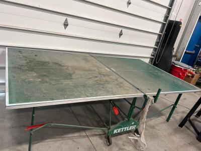 A 9&rdquo;Ft L X 5&rdquo; FT W X 30&rdquo;H KETTLER Pin Pong Table (Please Read Description)Located SP 8