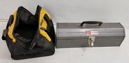 (1) Dewalt Tool Bag (1) Sears Craftsman Tool Box