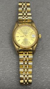 Rolex Oyster Perpetual Datejust Gold Automatic Wristwatch (Unverified)