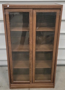 (1) Dark Brown Glass Cabinet