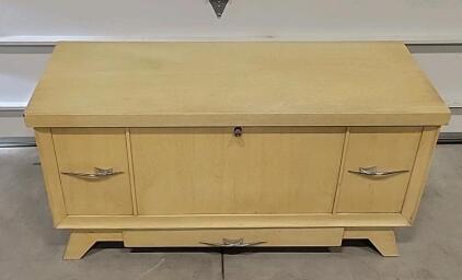 (1) Light Brown Chest/Table