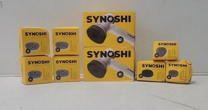 (4) Synoshi Wireless Scrubber (4) Flat Brushes W/ Other Accessories