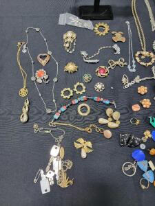 Jewelry, Watch and Avon Lot Brooches, Earrings, Necklaces and More