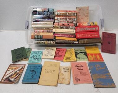 (43) Book Lot Volumes 1-6 of Firefox, large Assortment of Outdoor Survival Books, "Owyhee Trails"
