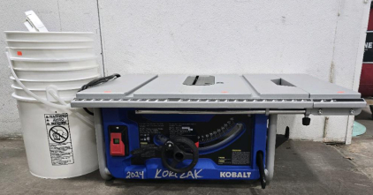 Kobalt Table Saw TS10302,(2)Bucketsof 5 Gallons Each(PLEASE READ DESCRIPTION)(1OF2)