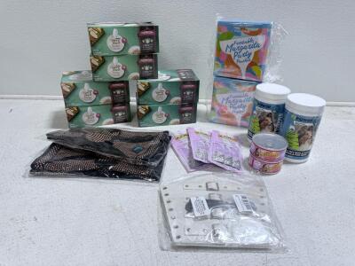 (6) Fancy Feast Medleys Cat Food 12 Pack & Assorted Cat Treats/ Supplements