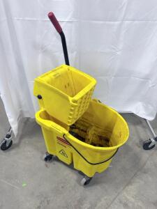 (1) Rubbermaid Commercial WaveBrake mop bucket and wringer combo