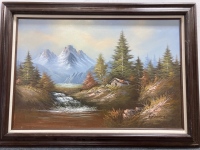 Framed Oil Painting - Signed "L. Piterson"